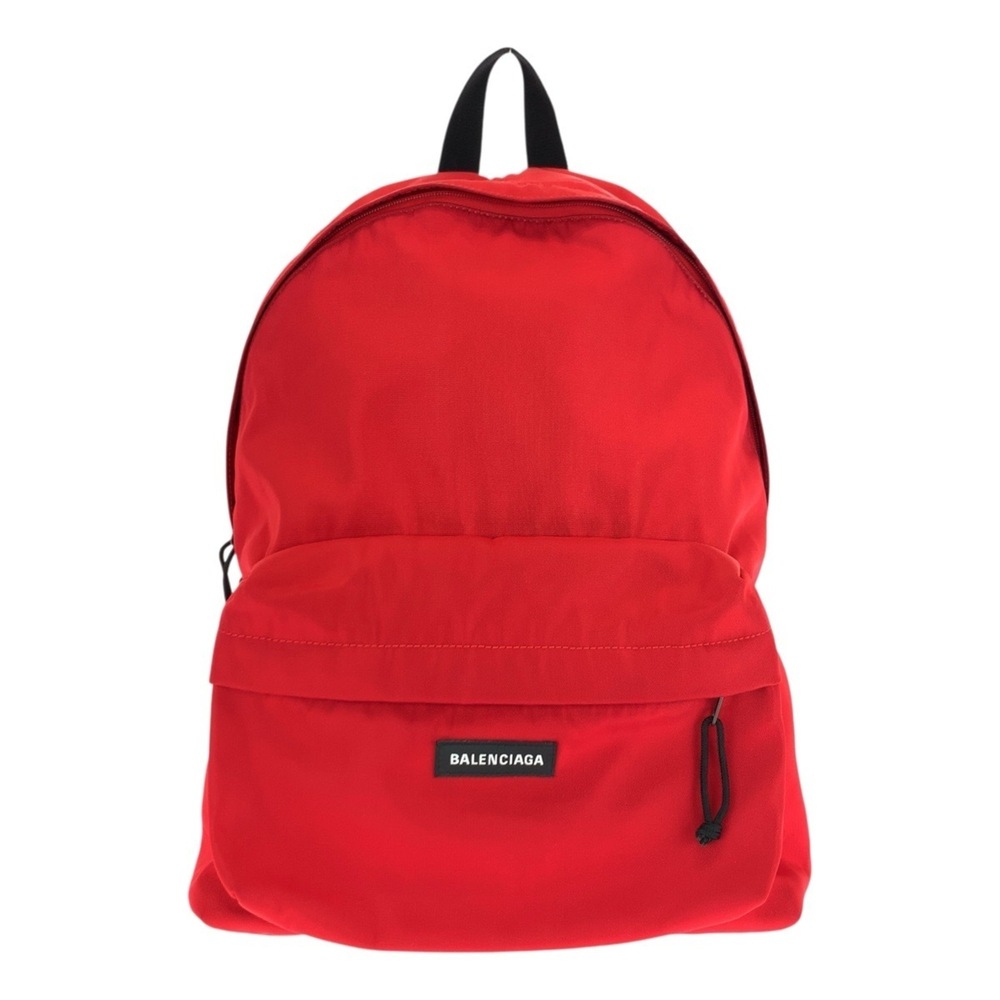 BALENCIAGA Explorer Backpack, Red & Black Canvas, 503221, Unisex